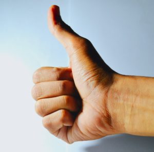 image of a hand with a thumb up
