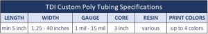 Poly Tubing Specifications