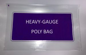image of a clear heavy-gauge poly bag