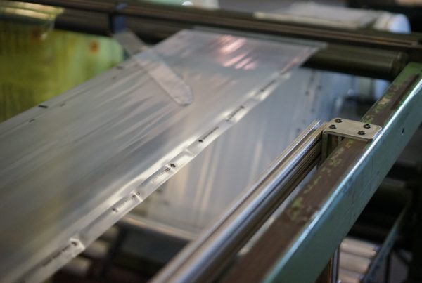 image of the manufacture of a custom plastic bag